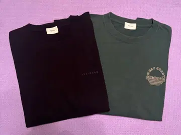 2장 세트 Re:room 긴팔 티셔츠 M~L 블랙, 그린