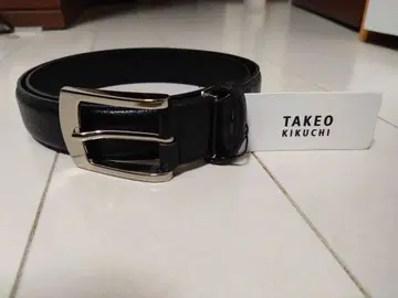 TAKEO KIKUCHI 블랙 가죽 벨트