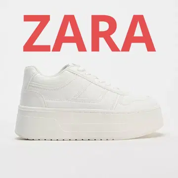 ZARA 플랫폼 스니커즈 화이트