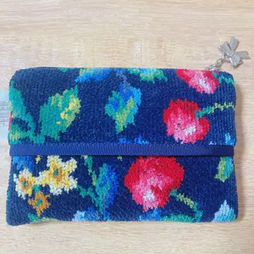 거의 미사용 FEILER 페이러 스윙 체리 티슈 파우치