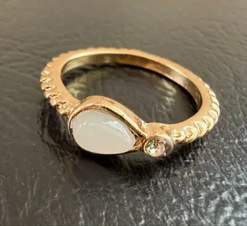 아쉬페 프랑스 화이트 스톤 골드 컬러링 9.5호