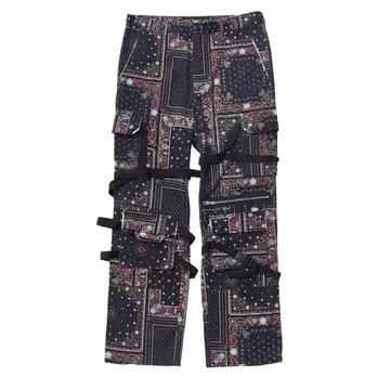 ROGIC 페이즐리 무늬 카고 팬츠