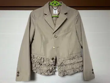 Memorial pin dot frill hem jacket