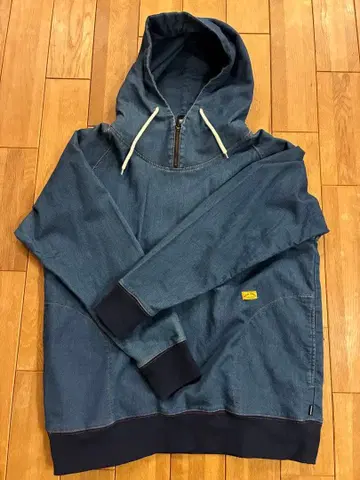 심스 x 네이탈 디자인 워시 데님 풀오버 후드티 L