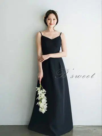 B'sweet 비터스위트 블랙 롱 드레스