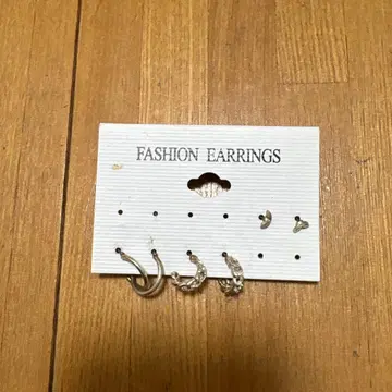 실버 패션 귀걸이 3 커플 세트