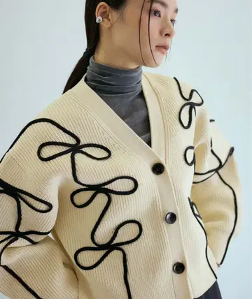 ADAM ET ROPE' 라인 니트 가디건