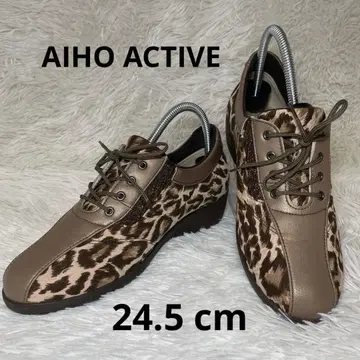 아이호 액티브 레오파드 무늬 스니커즈 (24.5cm EEE) 일본제