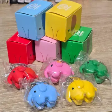 도무조군 러버 마스코트 키체인 5색 세트 Domuzokun