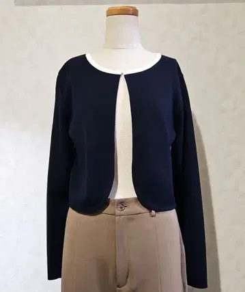 네이비 긴팔 가디건 볼레로 로라 애슐리 9호 사이즈