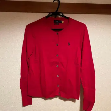 폴로 랄프 로렌 레드 가디건 여성용 긴팔