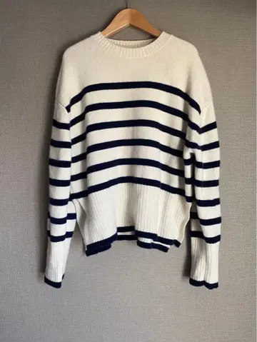 Arpege story 보더 캐시미어 혼방 니트