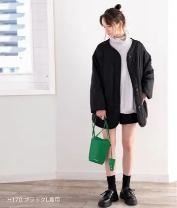 [ JaVa 자바 콜라보 ] 택 포함 새상품 노카라 퀼팅 코트 XL