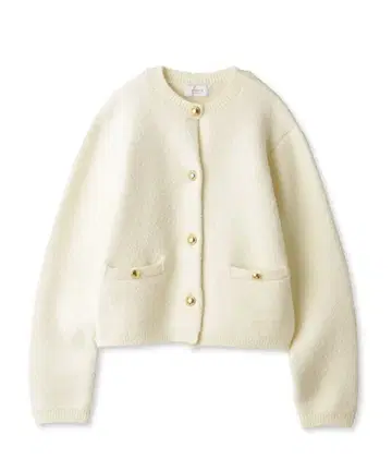 emmi 컴팩트 니트 자켓 화이트