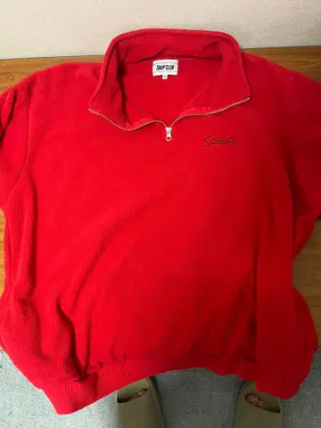 Snaupa 빨간색 하프 지퍼 트레이닝복