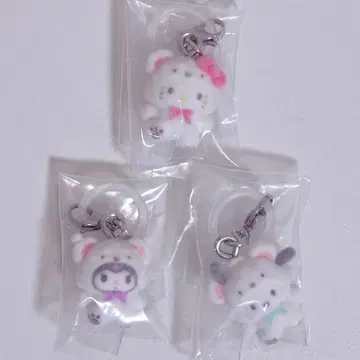 산리오 메지루시 액세서리 복슬복슬 스노우 헬로키티 쿠로미 포차코