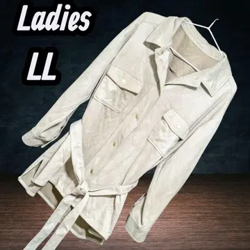 [ 인기 ] 베이지 LL 사이즈 스웨이드 셔츠 아우터