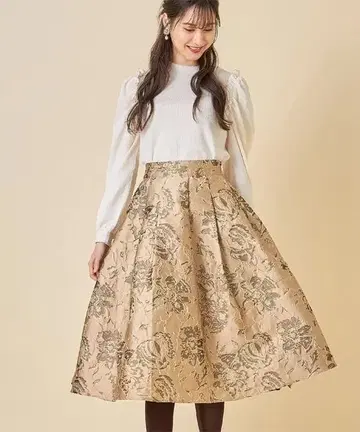 토코 클로젯 자카드 플라워 스커트 M 레어