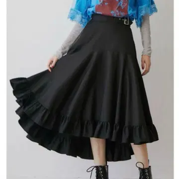 jouetie 크레이지 체크 프릴 스커트