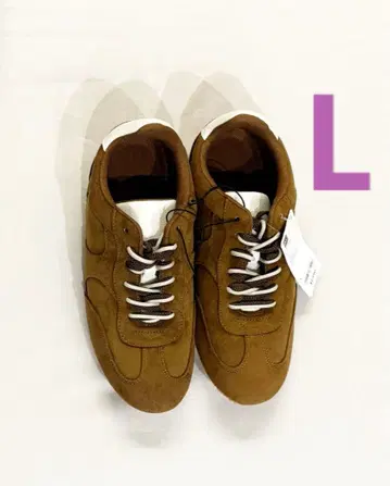 GU 더블 슈레이스 플랫 스니커즈 L 브라운 24.5cm 지유