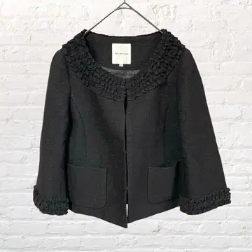 12058 Bon mercerie 본머스리 노카라 자켓 블랙 S