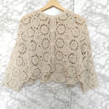 THE YON 토션 레이스 가디건 자수