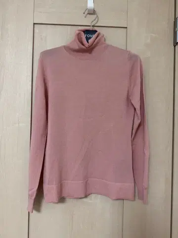 아나이 ANAYI 울 터틀넥 니트 38 핑크