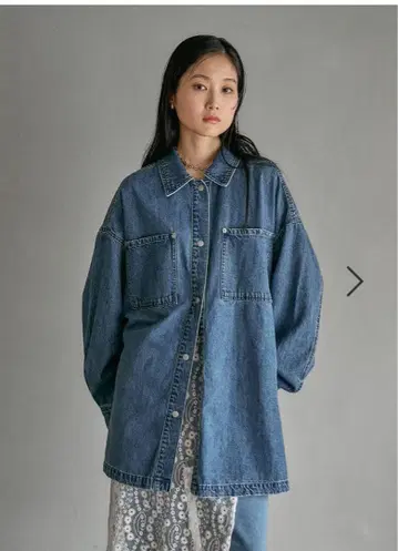 새상품 렙심 프린지 패치 / BIG 데님 셔츠