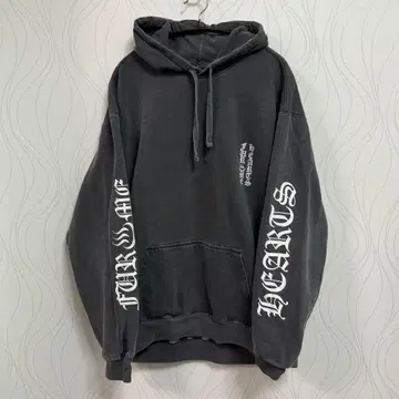 XL 사이즈 FUROME HEARTS 다크 그레이 후드티