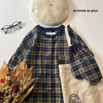 b1352* 아즈 노우 아즈 플러스 밴드 카라 기모 원피스