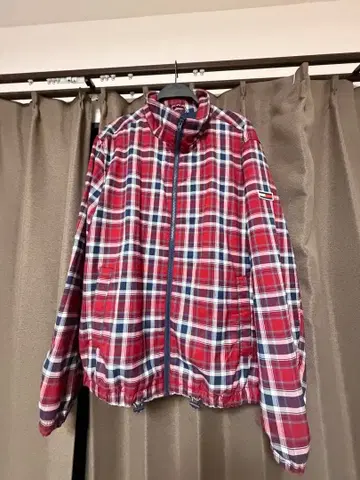 레드 체크 자켓 L 사이즈