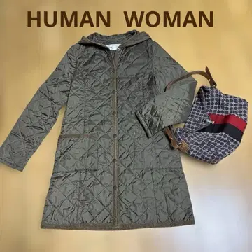 휴먼 우먼 퀼팅 롱 코트