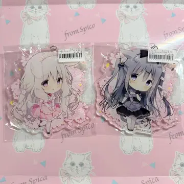 아마이로 쇼콜라타 빅 아크릴 키링 시라타마 이치고카 유키무라 치에리