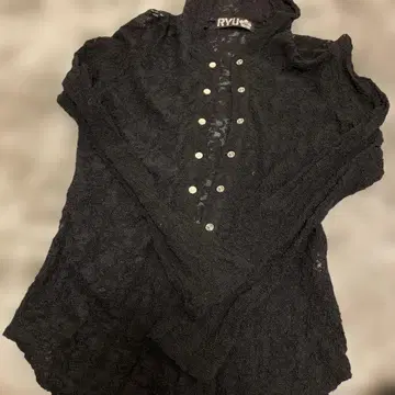 미사용 새상품 RYU 시스루 가디건 블랙 프리 사이즈