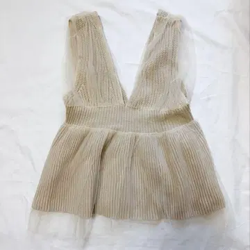 새상품급 kastane 카스타네 튤 도킹 튜닉 니트 베스트