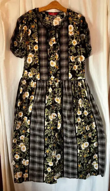 핑크하우스 강아지 장미 원피스