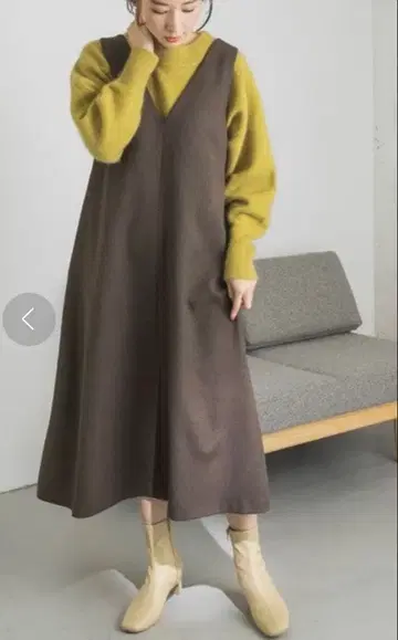 코드 파이핑 점퍼 원피스