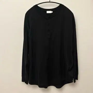 handvaerk 헨리넥 긴팔 티셔츠 블랙