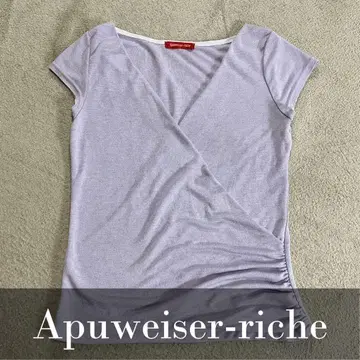 [Apuweiser-riche] V넥 반팔 티셔츠 사이즈 2