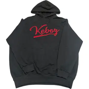 새상품급 Keboz 케보즈 로고 자수 블랙 후드티 L