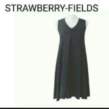 [ 새상품급/일본제 ] 스트로베리 필드 A라인 V넥 원피스 블랙 S