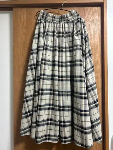 nairo 하이웨스트 볼륨 체크 스커트