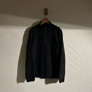 BANANA REPUBLIC 하프 지퍼 플리스 M 블랙