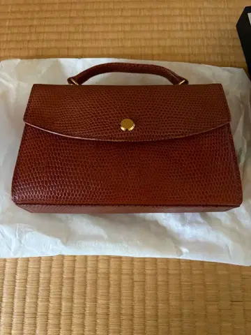 소니아 리키엘 브라운 가죽 핸드백