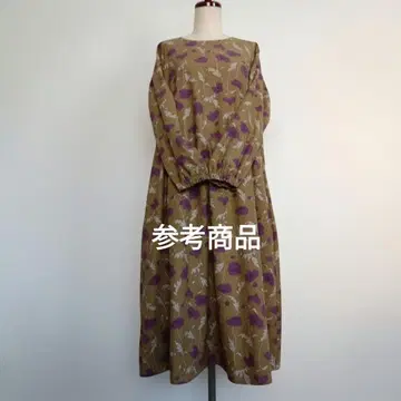 핸드메이드 멋진 어른의 멋진 코듀로이 꽃무늬 원피스