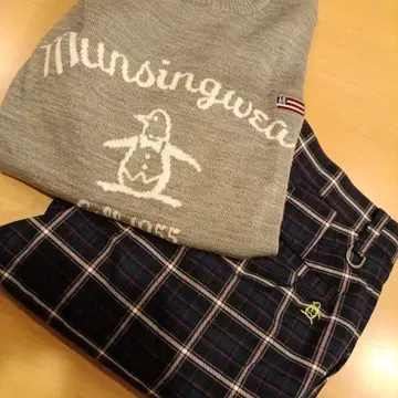 먼싱웨어 세트 니트와 팬츠