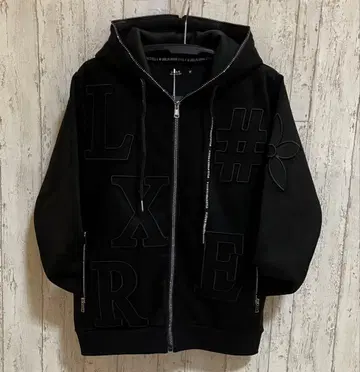 LUXE/R 페이크 스웨이드 지퍼 후드티