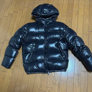 ZARA 후드 부착 다운 자켓 블랙