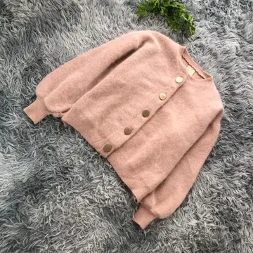 MAISON MARBLE [ F ] 인기 멜티 모헤어 핑크 가디건