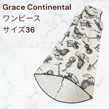 GRACE CONTINENTAL 그레이스 콘티넨탈 악기 패턴 원피스